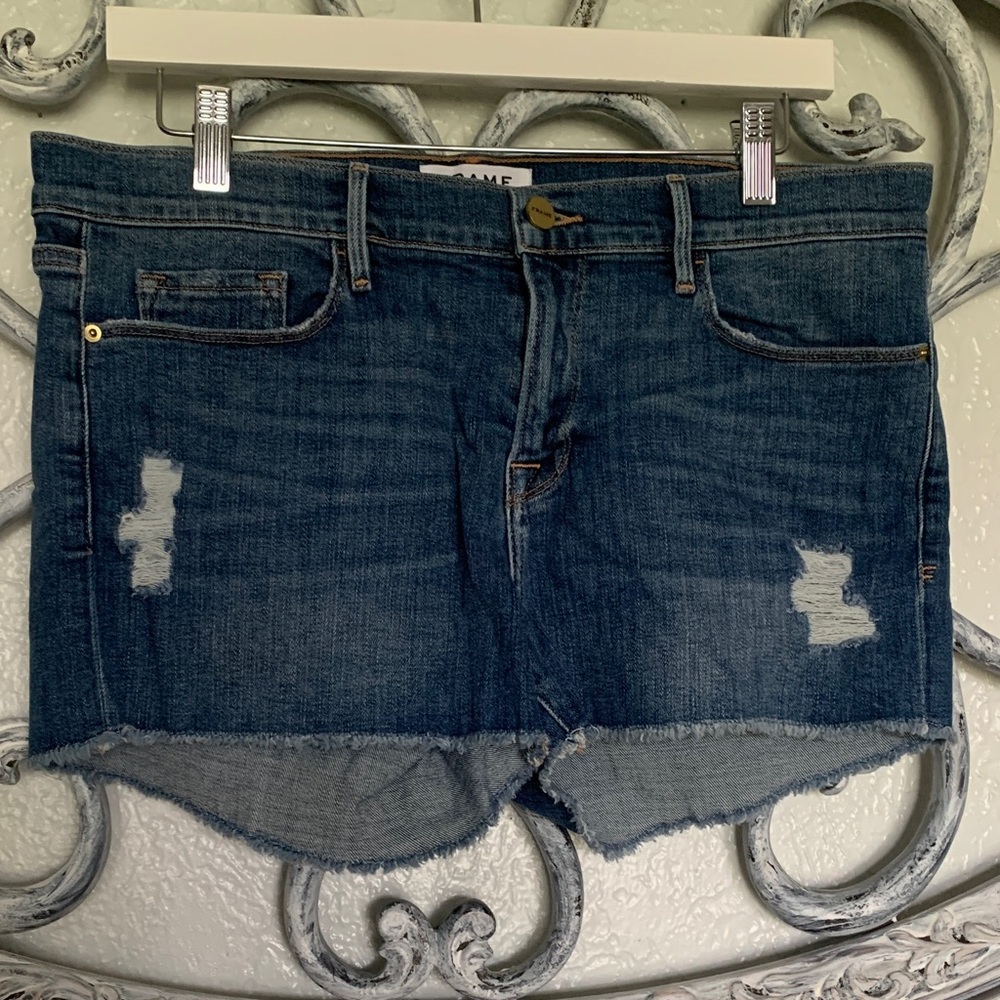 Frame Denim Blue Cutoff Shorts